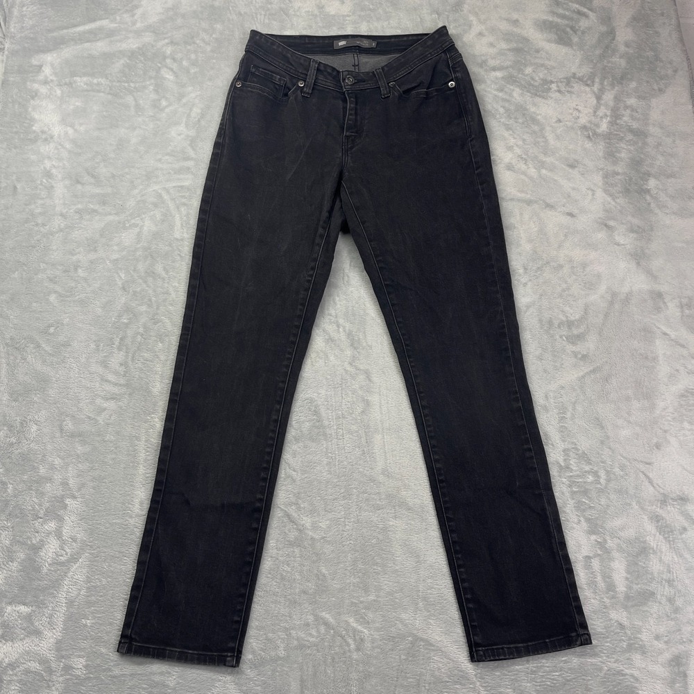 Levi's 529 Jeans Womens‎ 8 (29x32) Black Denim Curvy Grunge Americana Skinny Leg